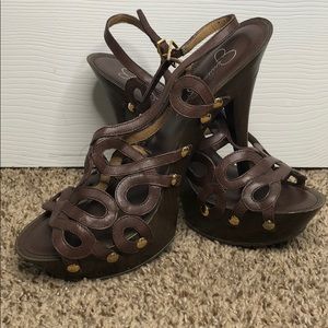 Jessica Simpson Brown Heels